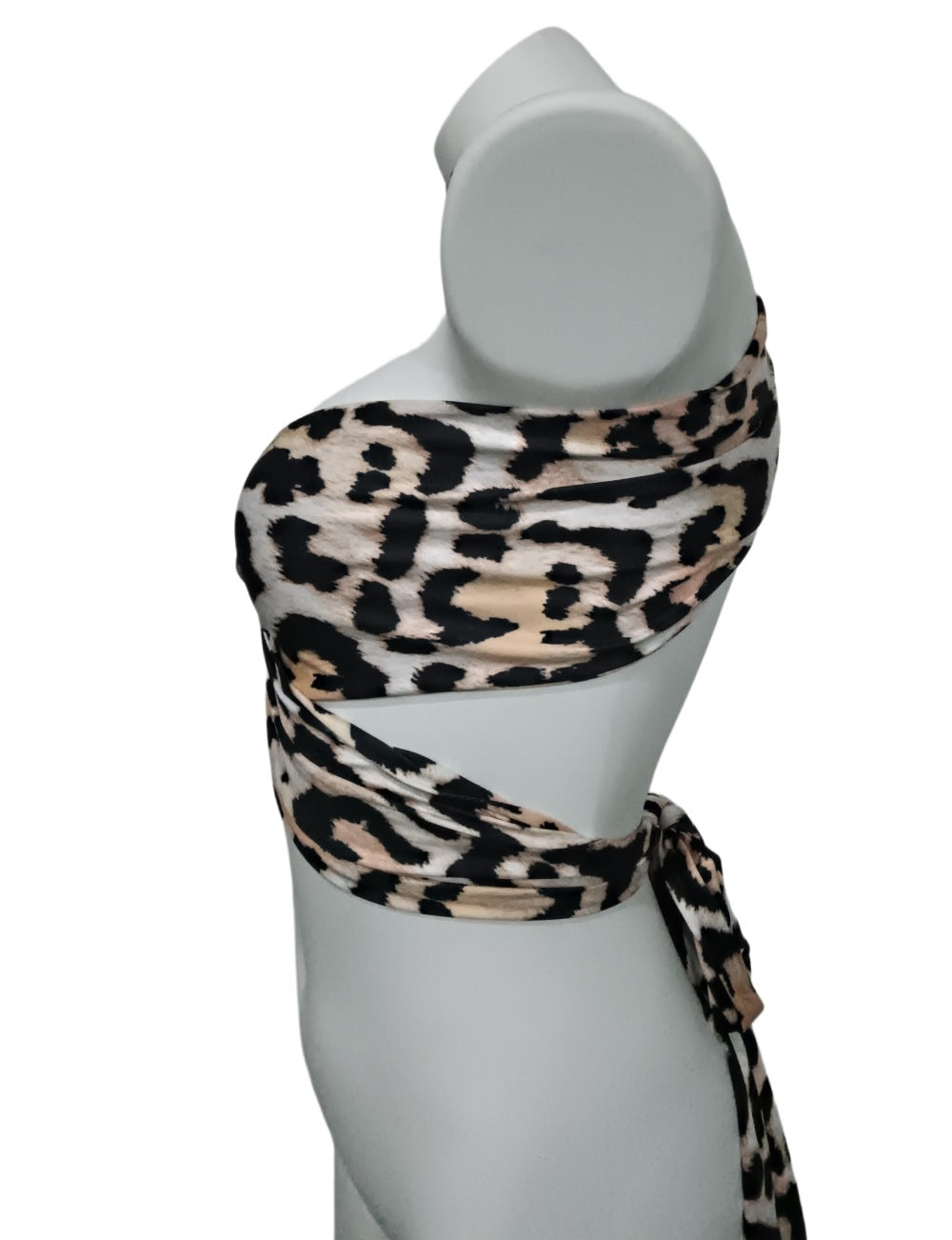 Leopard Print Halter T-shirt