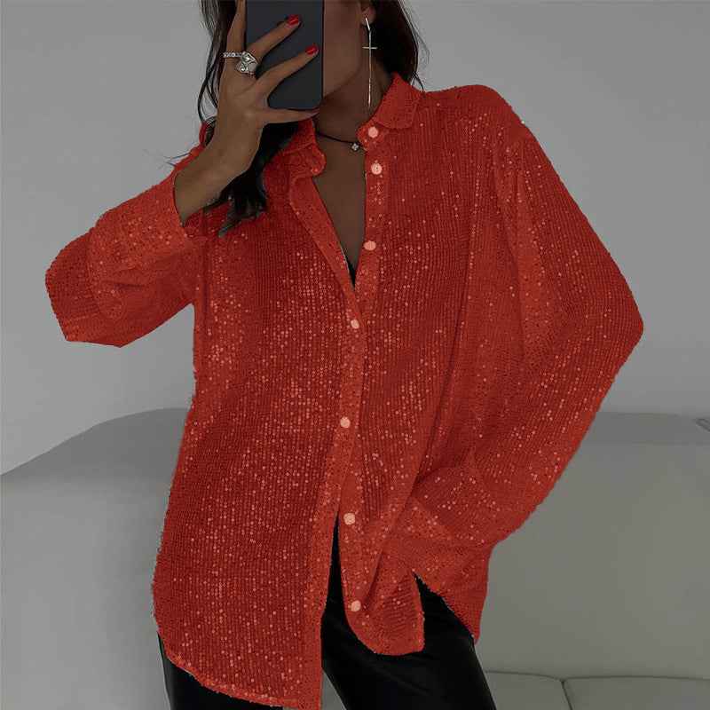 Long Sleeve Cardigan Blouse
