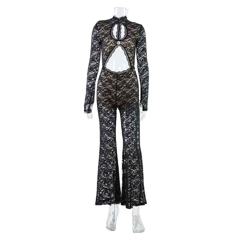 Lace Cutout out See through Jumpsuit
