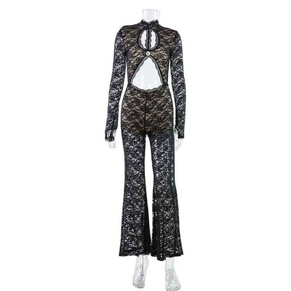 Lace Cutout out See through Jumpsuit