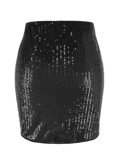 Sequined Sheath Mini Skirt