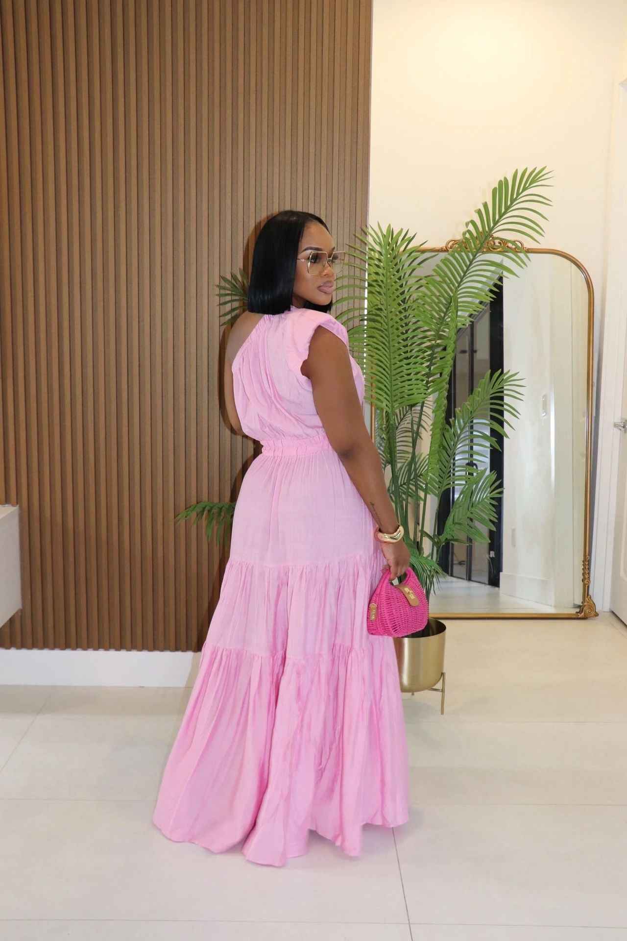 Solid Color Vacation Dress