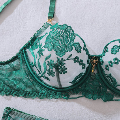 Rose Embroidered Lingerie