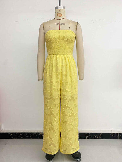 Summer Jacquard Jumpsuit Women