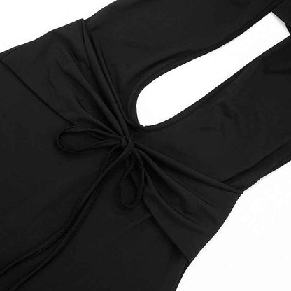 Elegant Sexy Sleeveless Deep V Plunge Halter Jumpsuit