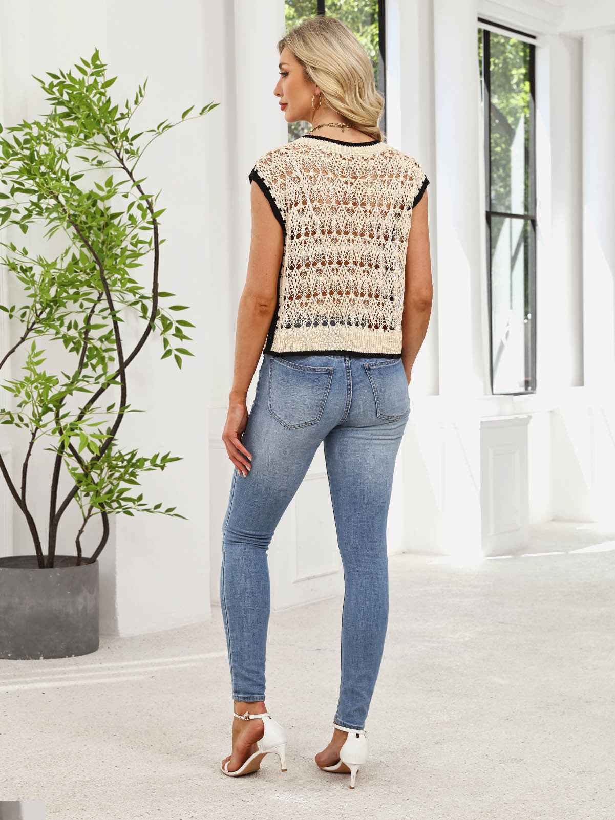 Sweater Vest Knitted Top for Women