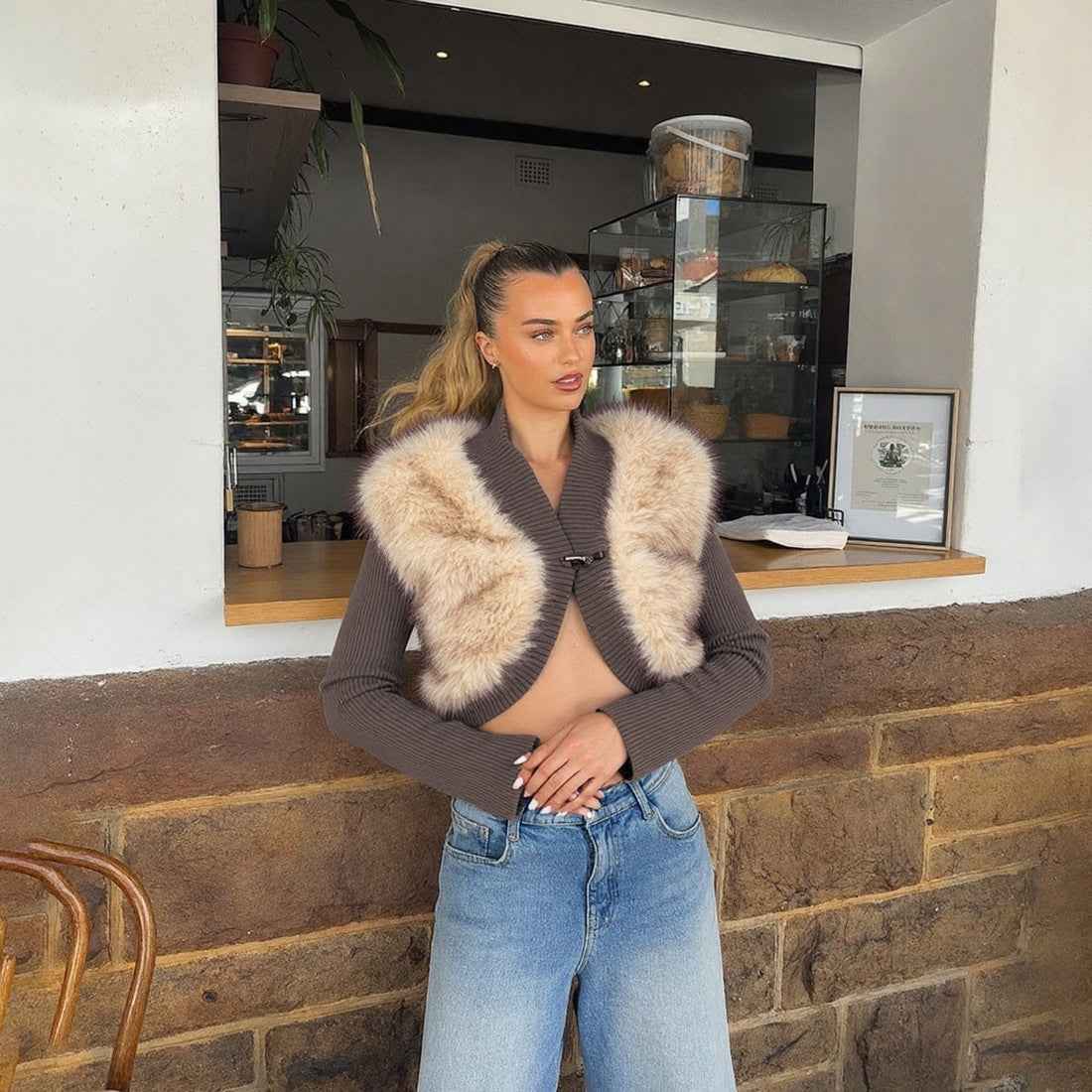 Sexy Cropped Cardigan Sweater