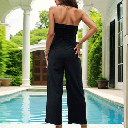 Tube Top Jumpsuit Summer Sleeveless