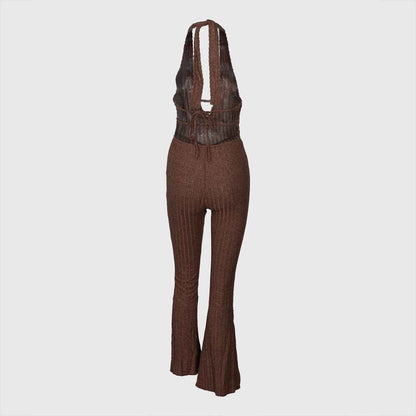 Backless Sexy Knit Jumpsuit