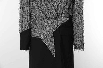 Contrast Color Mid Length Trench Jackets for Women