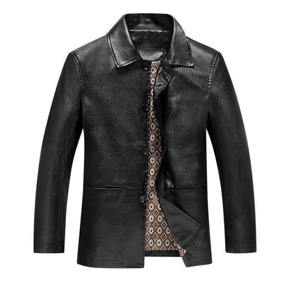 Men's Plus Size Leather Coat - Munsieur