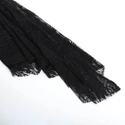 Gothic Classic Lace Flare Sleeve Blouse Y2K Rave