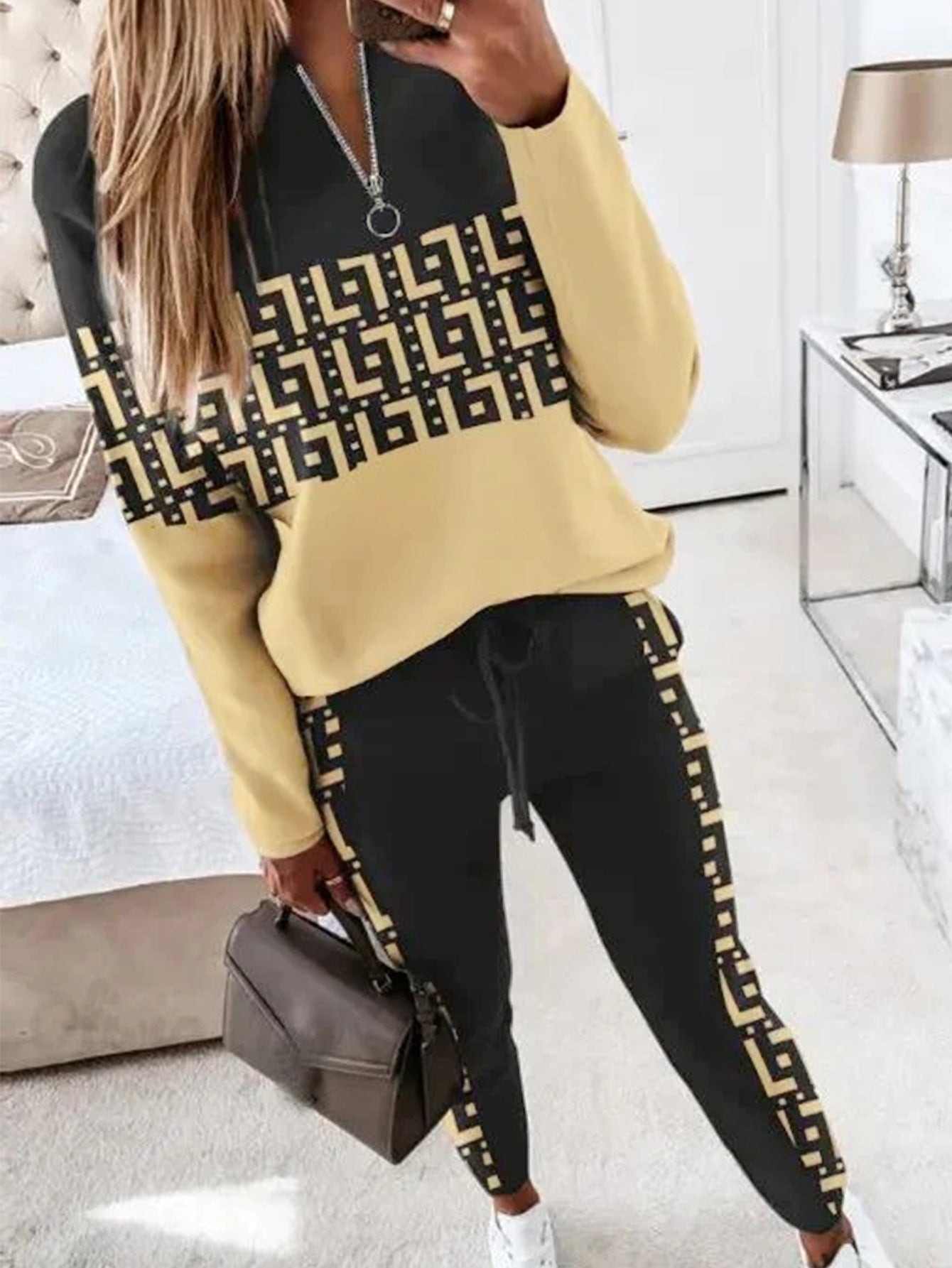 Women's Daily Fashion Tracksuit Leggings + Sweater Casual Suit