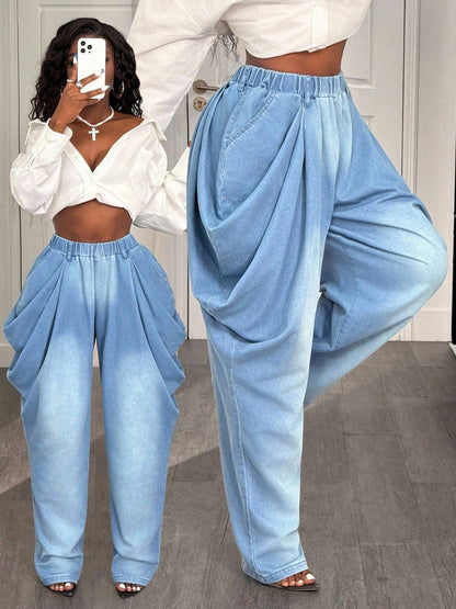 Loose Denim Trousers Jeans for Women