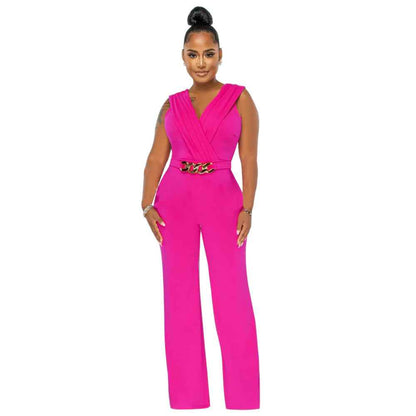Slim Casual Sleeveless Jumpsuit
