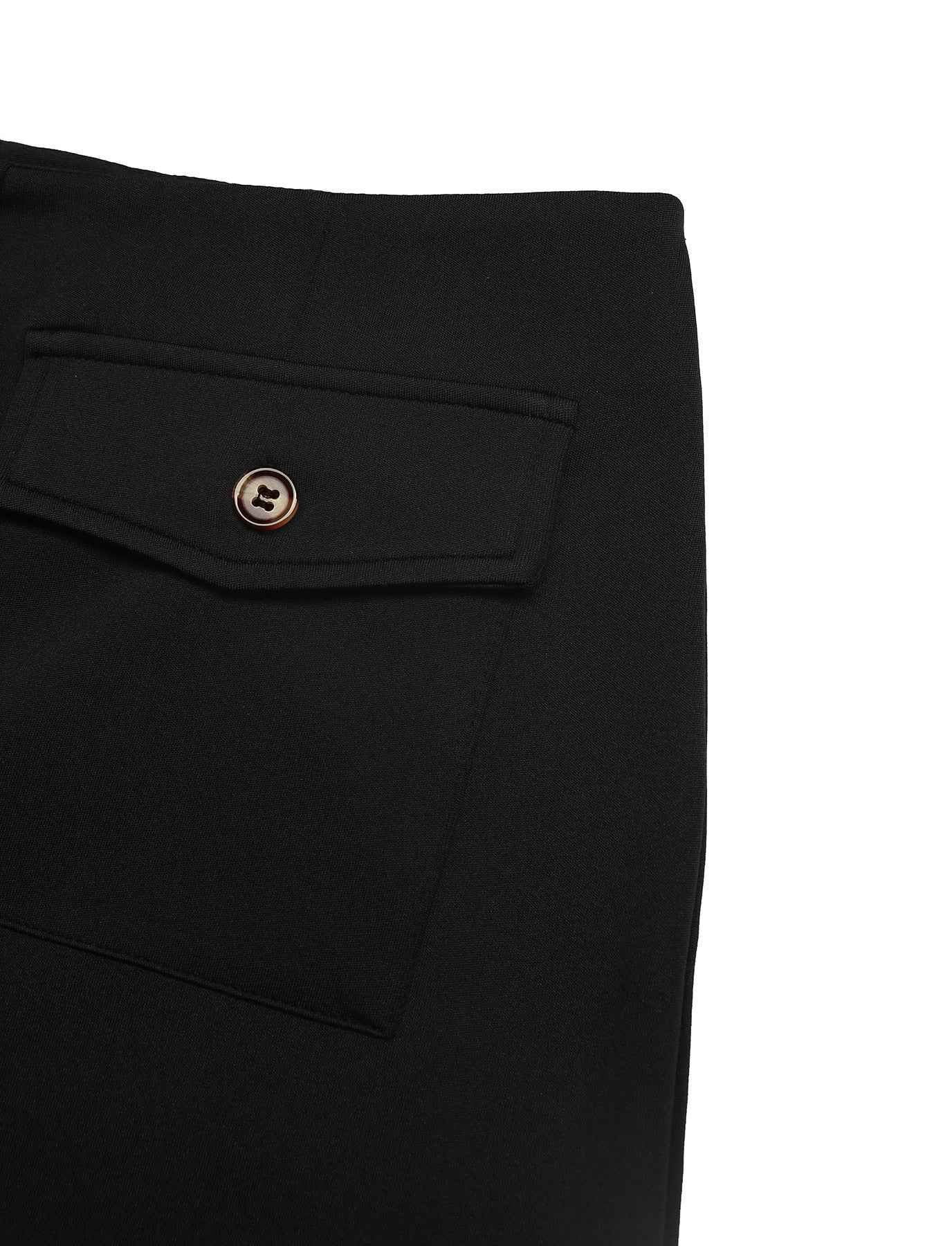 Elegant Vintage Button Slit Skirt