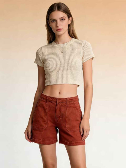 Women's Elastic Slim Retro Denim Bottoms