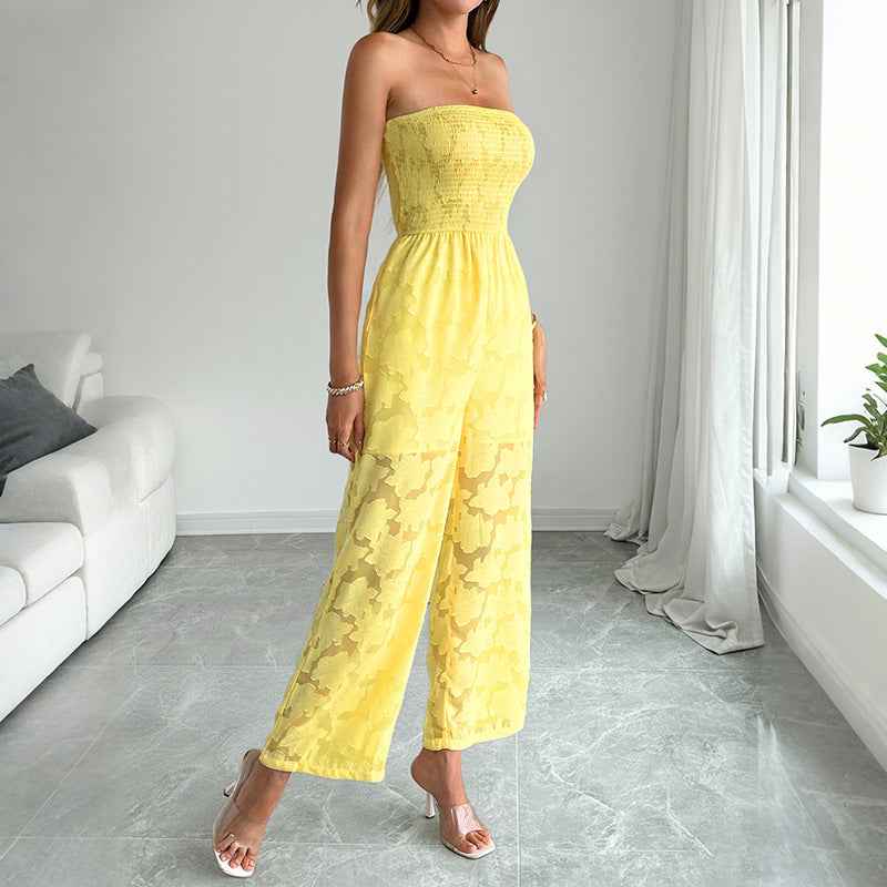 Summer Jacquard Jumpsuit Women