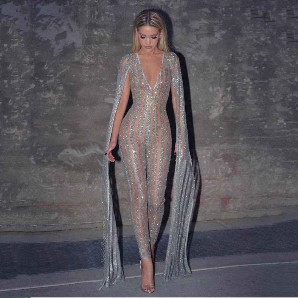 Women's Jumpsuit Long Sleeved Slim Fit