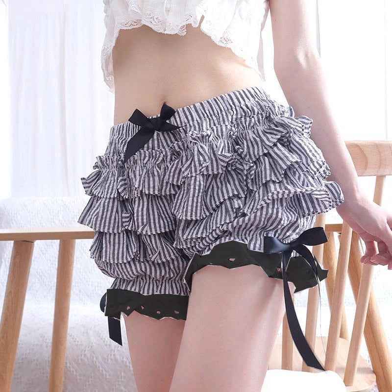 Lolita Bottoms Cute Lace up Puffy for Women