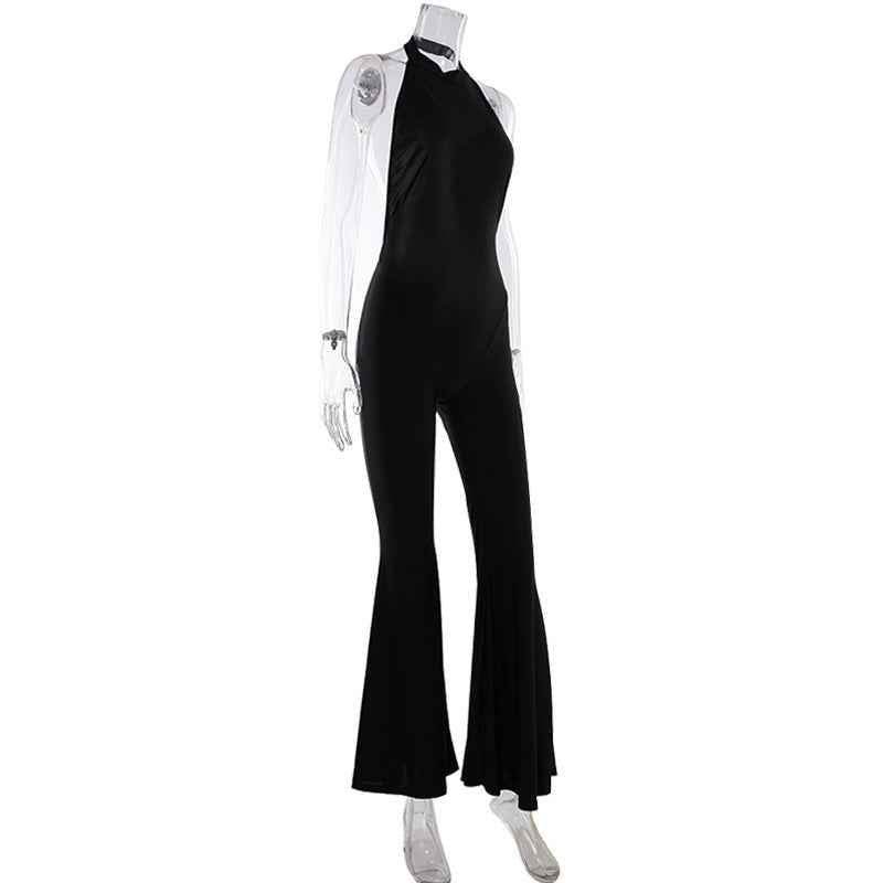 Elegant Sexy Halter Backless Slim Fit Luxury Jumpsuit