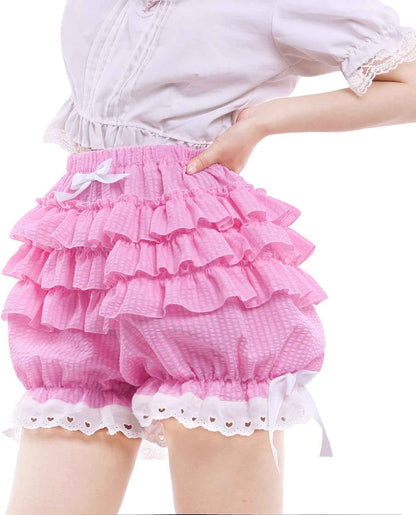 Lolita Bottoms Cute Lace up Puffy for Women