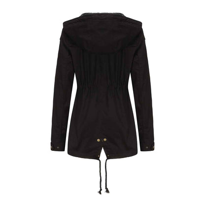 Plus Size Loose Solid Color Women's Jackets
