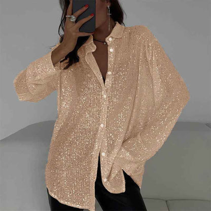 Long Sleeve Cardigan Blouse