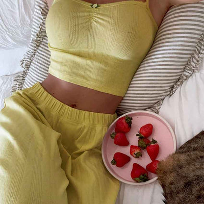 Summer Casual Two Piece Set Women's Pajamas Set