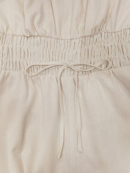 Bohemian Halter Lace Jumpsuit Seaside Holiday Casual Waist Drawstring