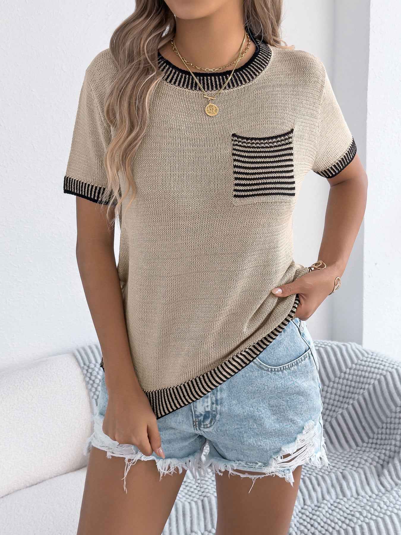Striped Pocket T-shirt