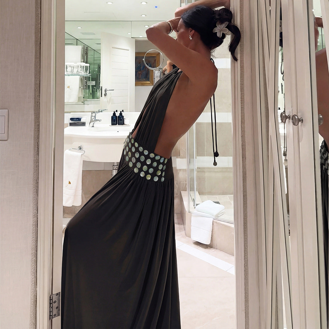Split Halter Dress MUNSIEUR