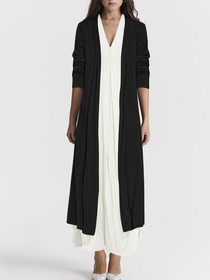 Women's Casual Solid Color And V-neck Cardigan Dress for Women