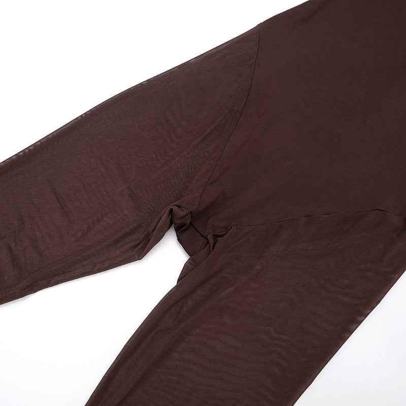 Solid Color Casual Slim Fitting Patchwork Jumpsuit