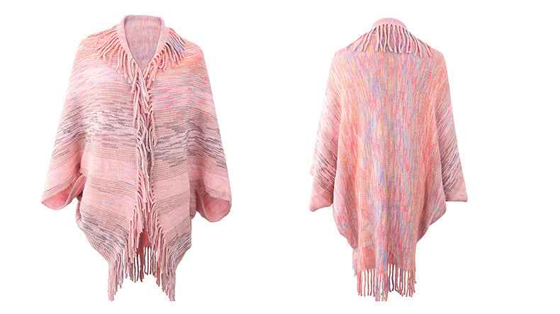 Shawl Sweater Tassel Hem Cardigan