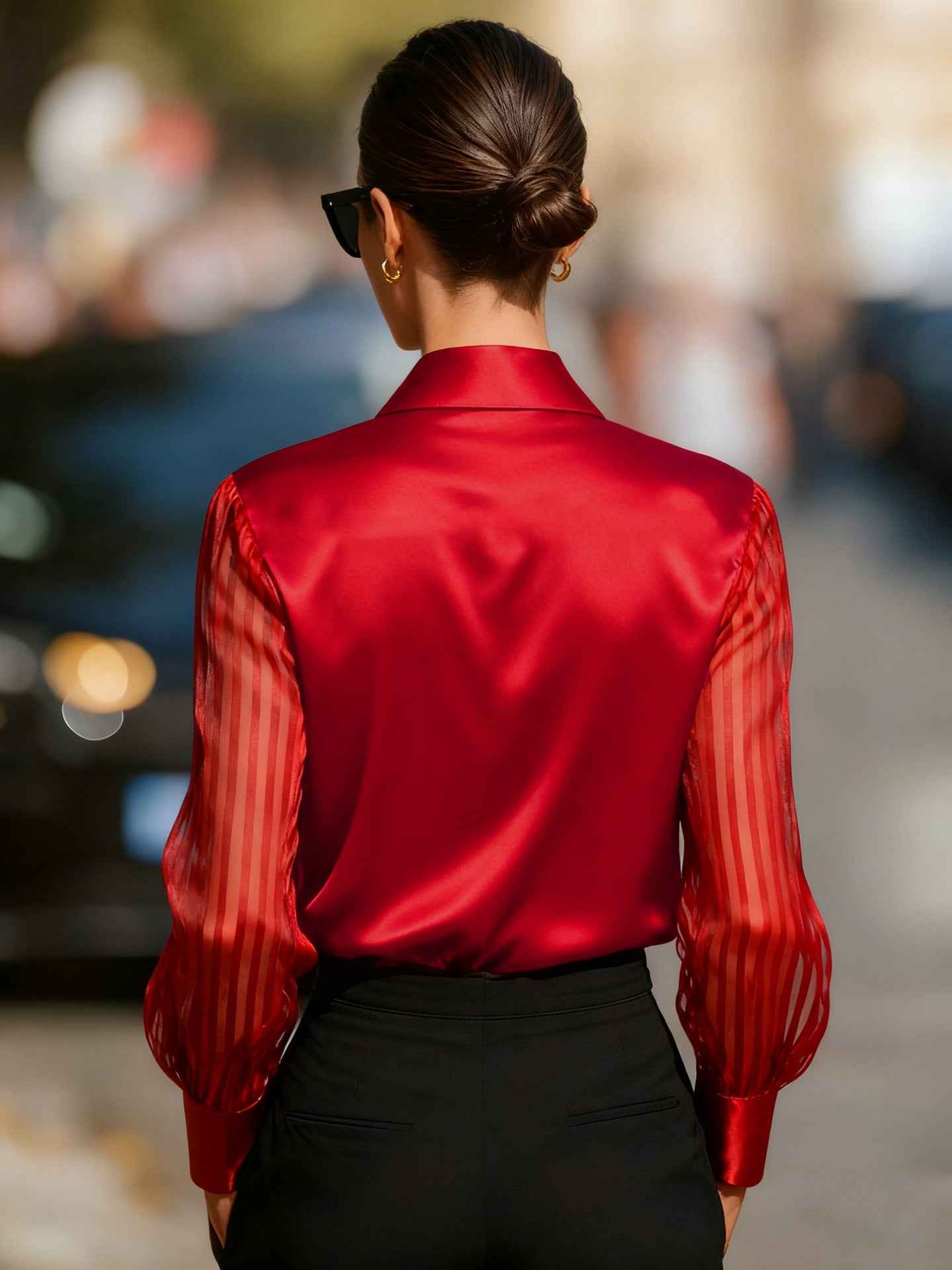 Elegant Polo Collar Blouse