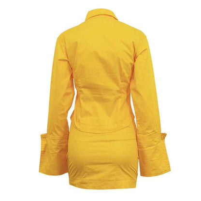 Cotton Long Sleeved Skirt Set Two Piece Set