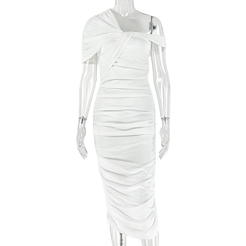 Sleeveless One Shoulder Maxi Dress New Arrivals