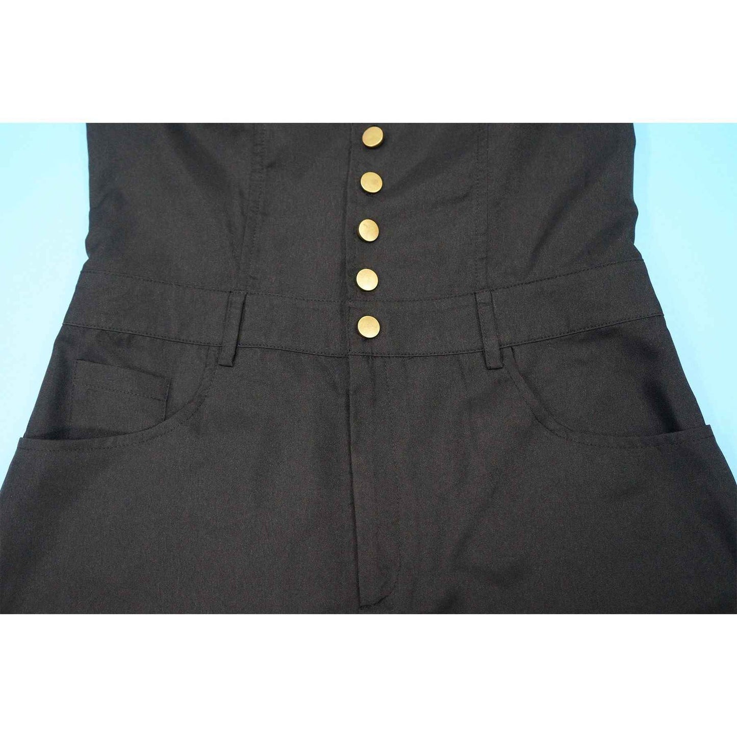 Sleeveless Backless Casual Jumpsuit w Pockets