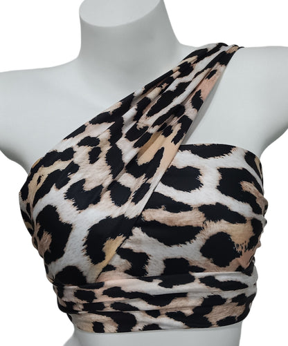 Leopard Print Halter T-shirt