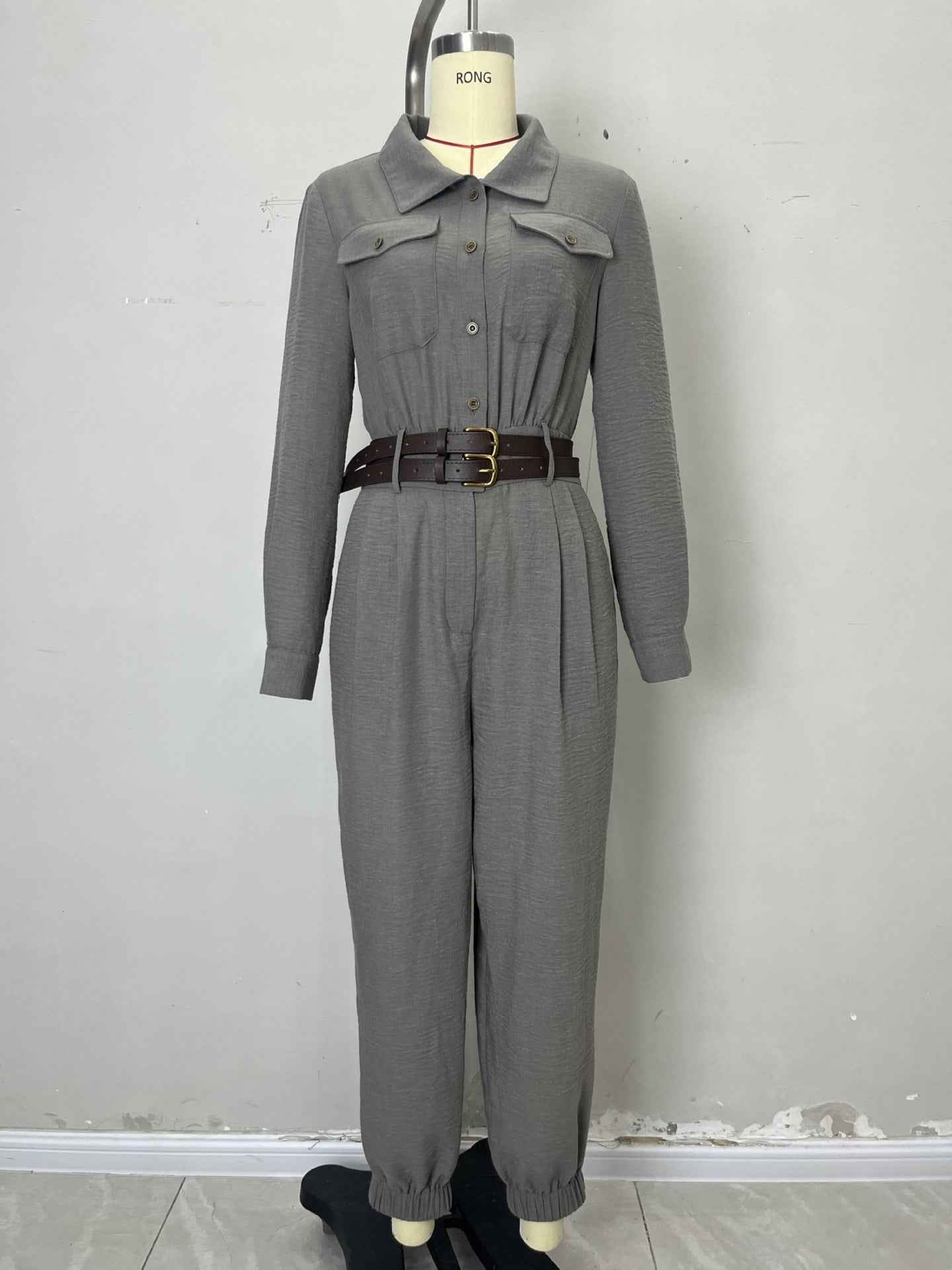 French Long Sleeve Casual Jumpsuit for Women New Arrivals MUNSIEUR