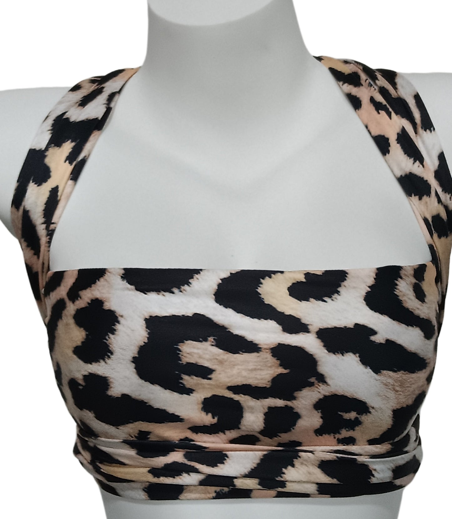 Leopard Print Halter T-shirt