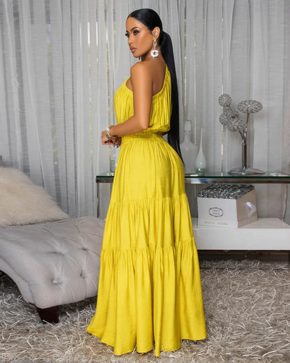 Solid Color Vacation Dress