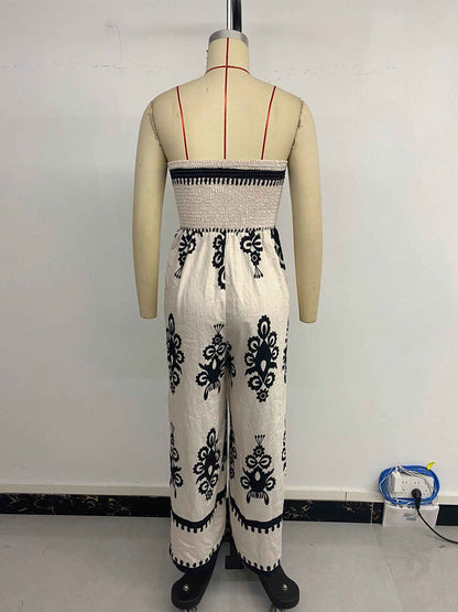 Tube Top Split-leg Jumpsuit