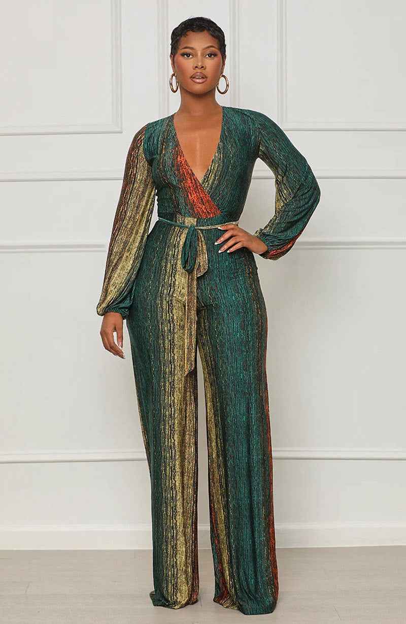 Long Sleeve Jumpsuit Loose Casual