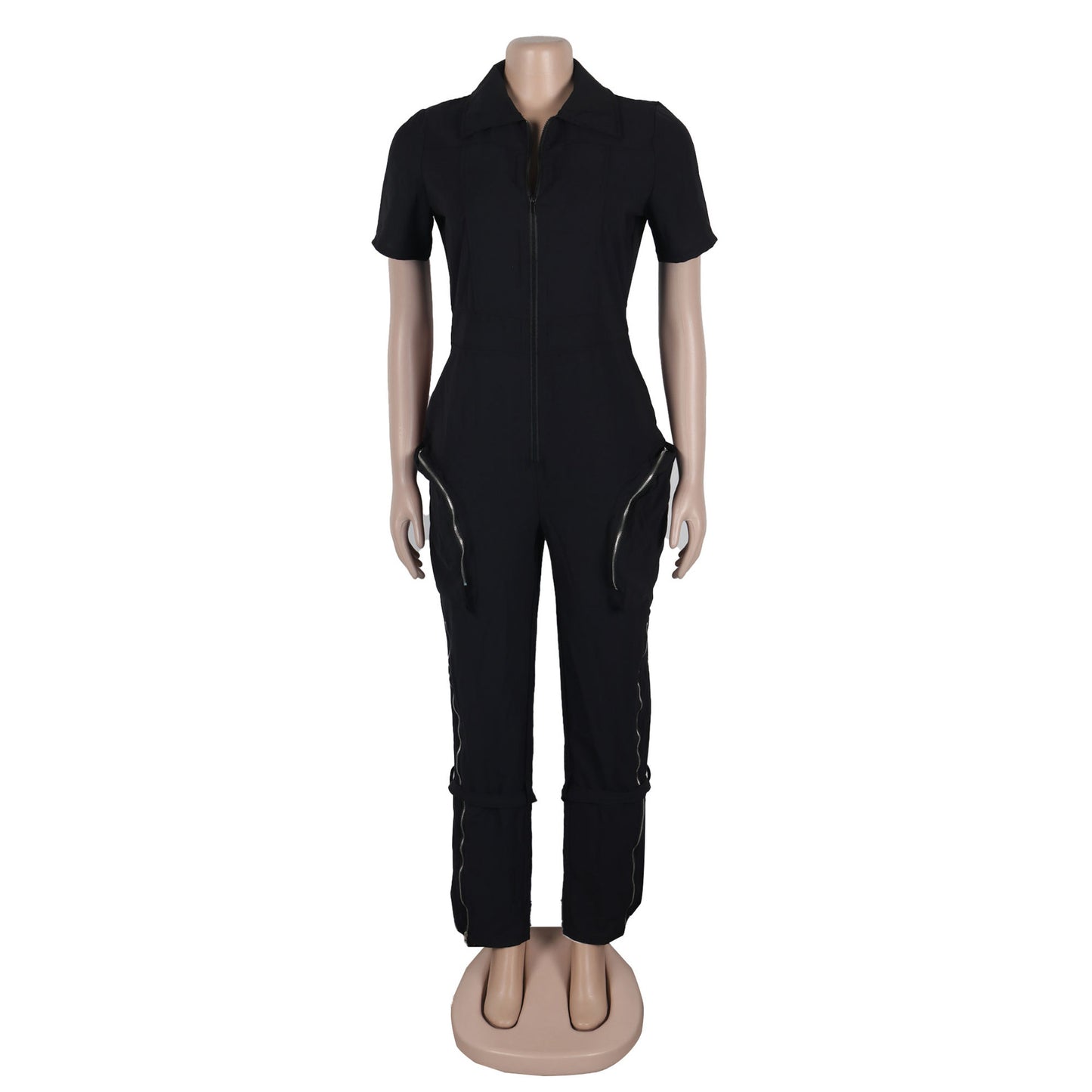 Sexy Summer Jumpsuit with Pocket and Zipper MUNSIEUR
