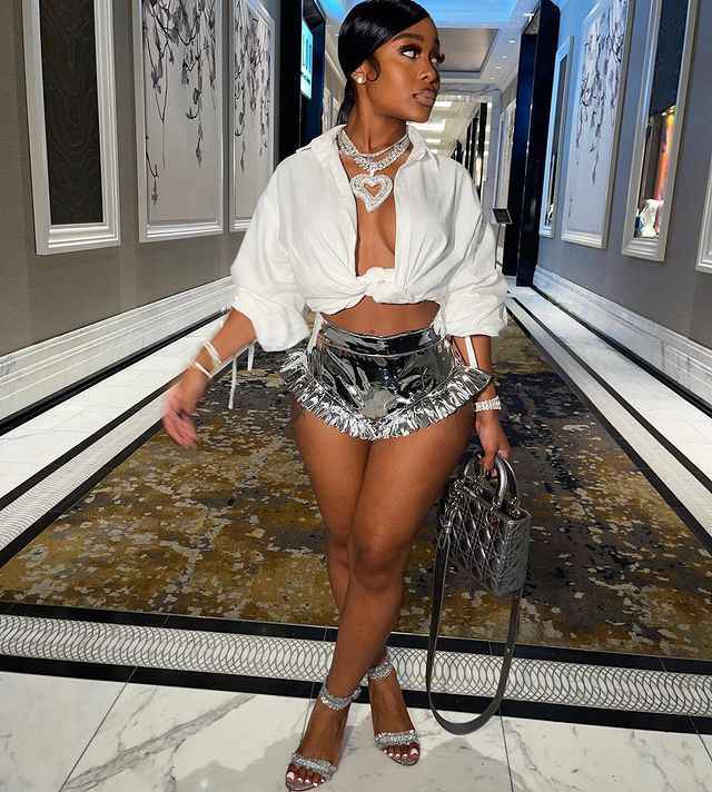 Pleated Ruffled Glossy Bottoms for Women