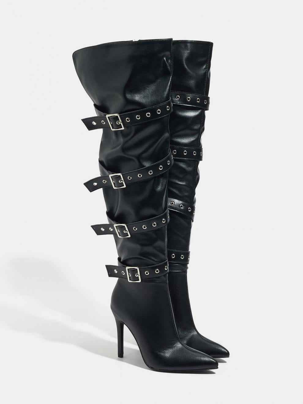 Knee High Boots for Women w Buckle