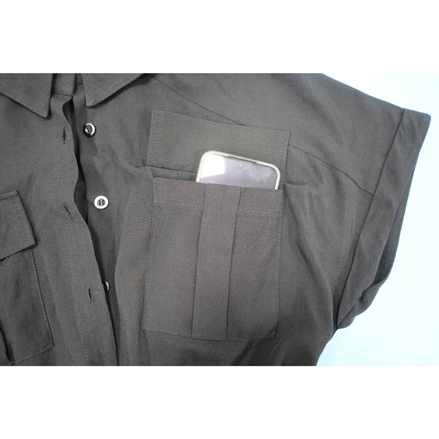Solid Color Jumpsuit with Pockets