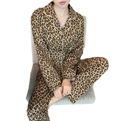 Casual Cheetah Print Pajamas